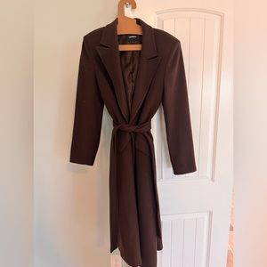 Express medium brown long coat